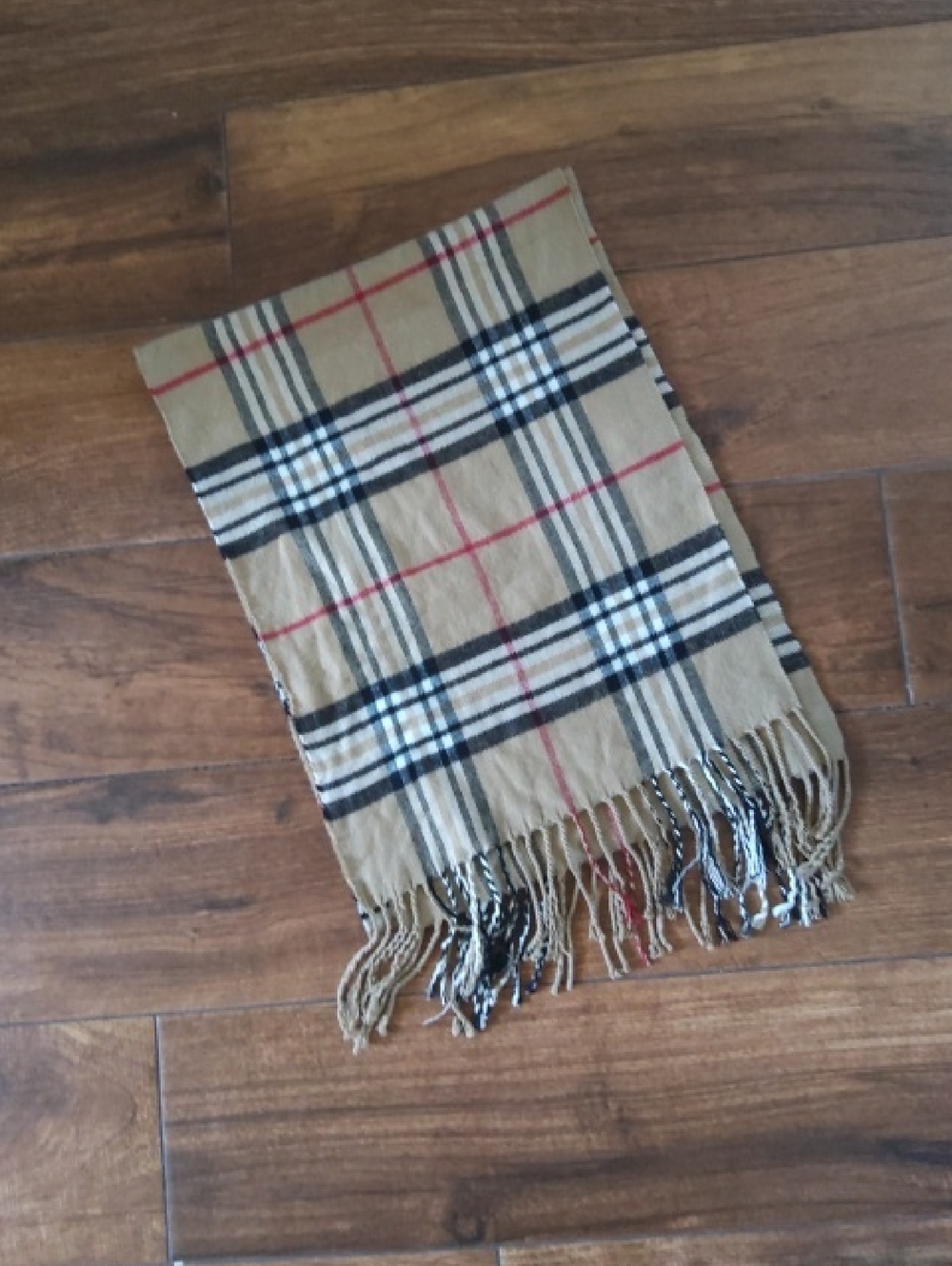 Unisex 100% Cashmere🧣NWOT🧣Nova Check Scarf w/ Fringe